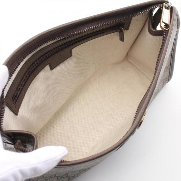 GUCCI Brown Leather Pouch - Picture 4 of 5